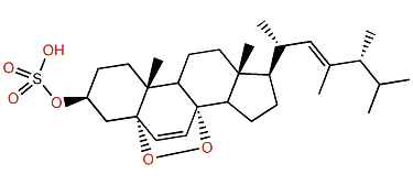 (22E,24R)-5a,8a-Epidioxy-23,24-dimethylcholesta-6,22-dien-3b-ol sulfate